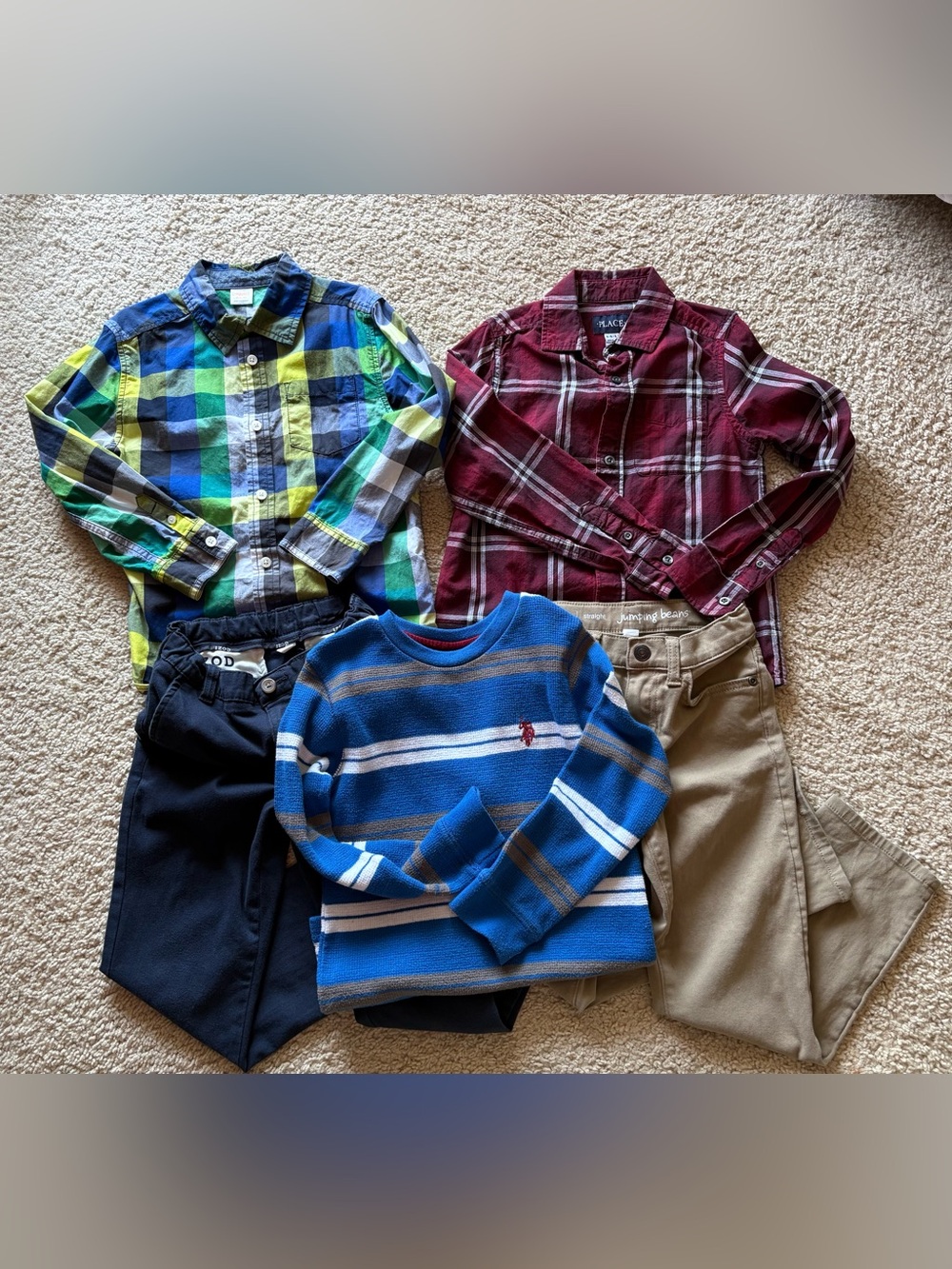 Boys 5-Piece Clothes Lot Size 5/6 - US Polo Assn, IZOD, Jumping Beans
